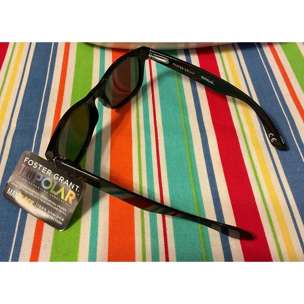 Foster Grant NWT Trupolar Maxblock Sunglasses Unisex Black Frame